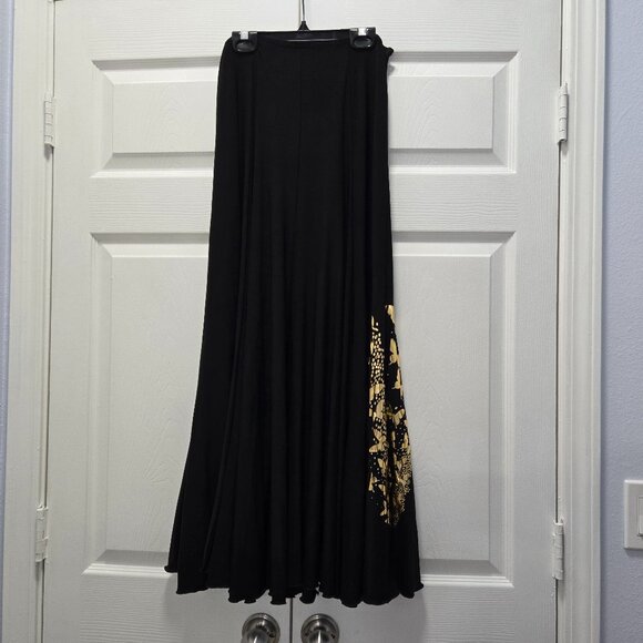 NWT Dance America Black Simple Skirt with Gold Butterflies Medium - Picture 1 of 5
